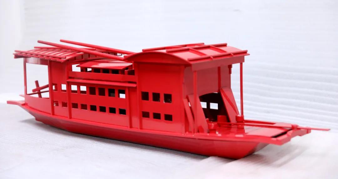 纯钢制作《南湖红船模型》.jpg